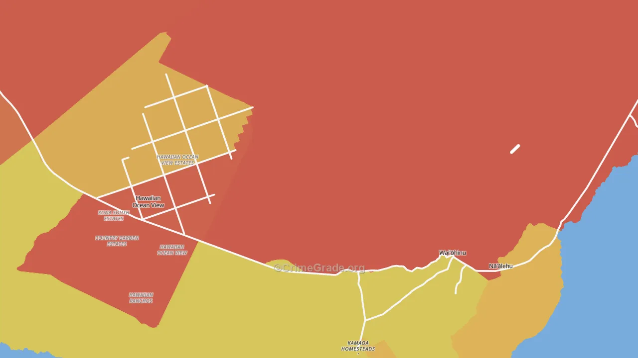 Ocean View, HI Map of Assault Rates