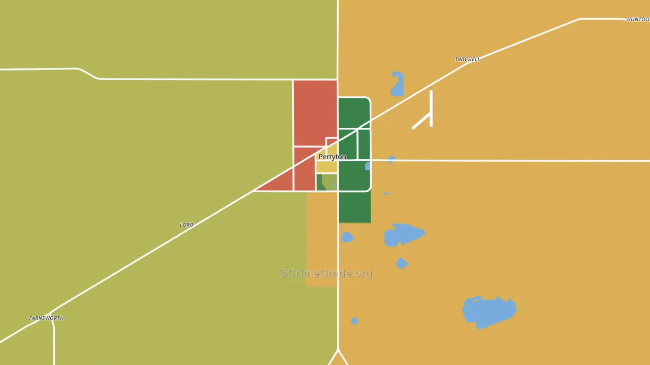 Ochiltree County, TX Map of Assault Rates