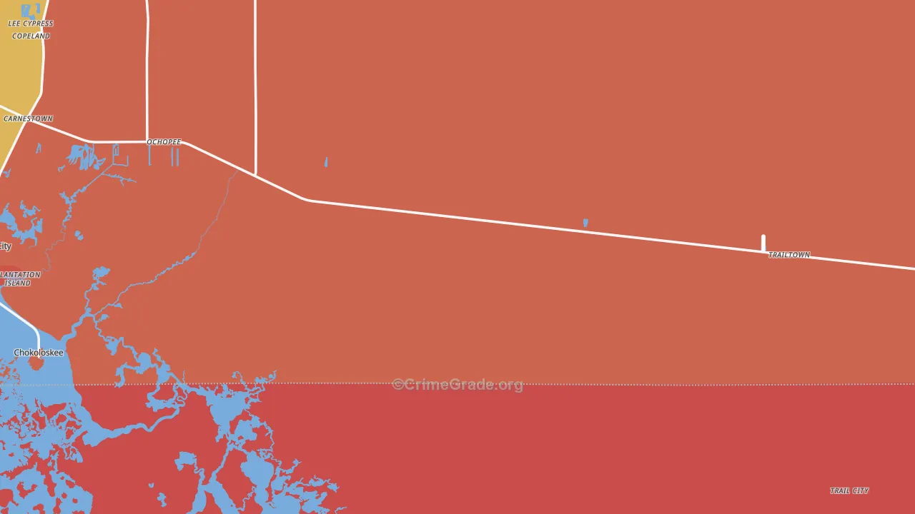 Ochopee, FL Map of Assault Rates