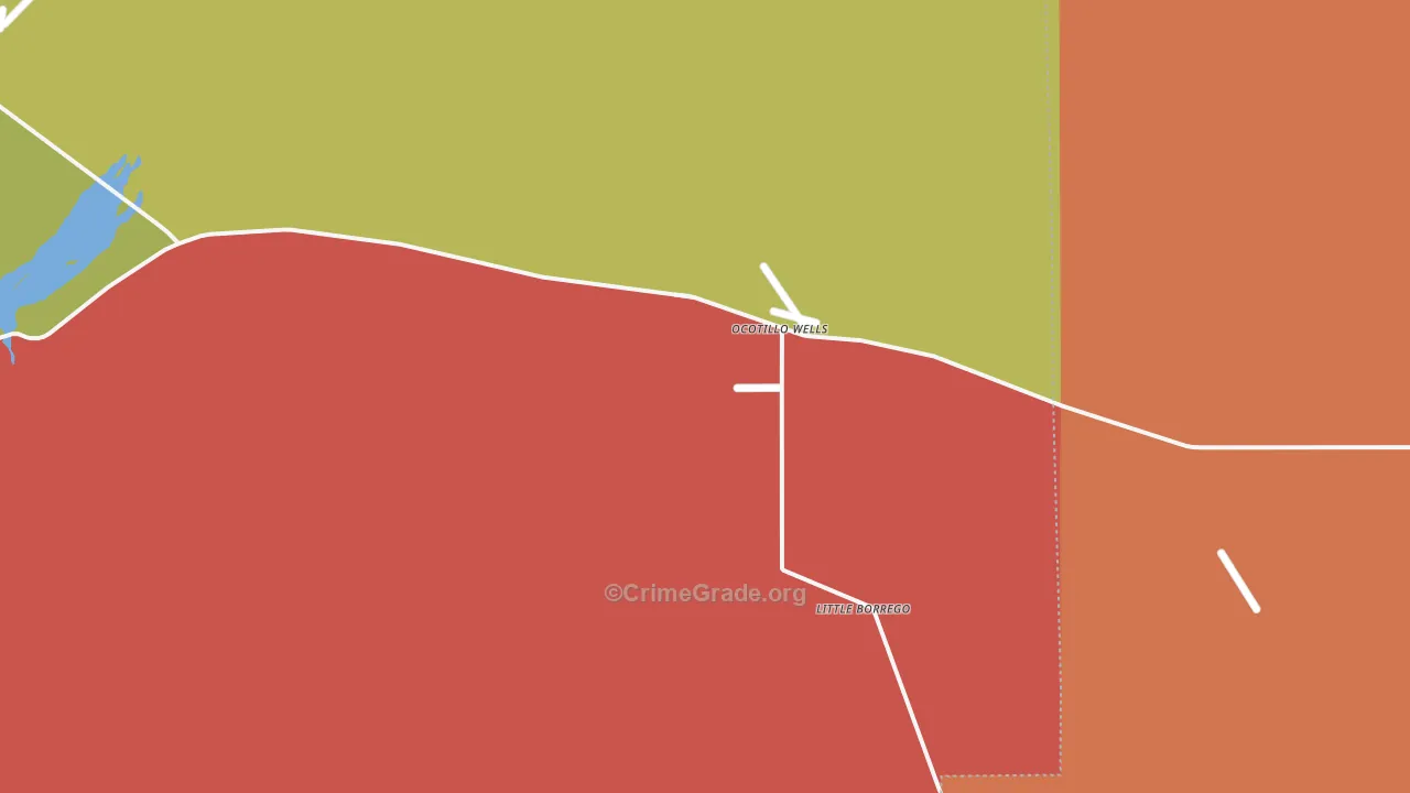 Ocotillo Wells, CA Map of Assault Rates