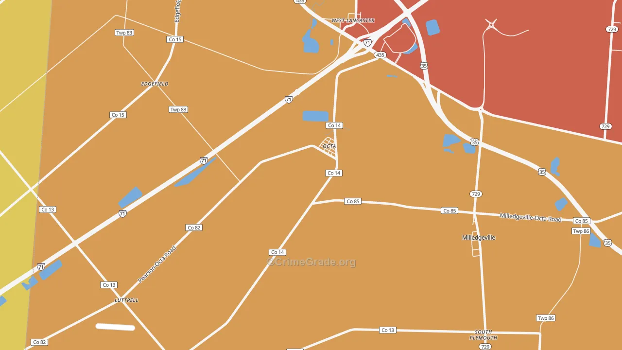 Octa, OH Map of Assault Rates