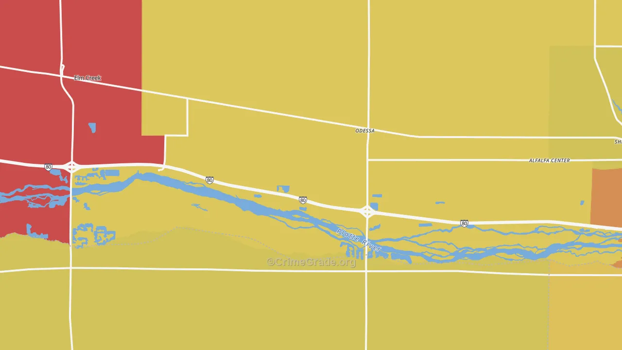 Odessa, NE Map of Assault Rates