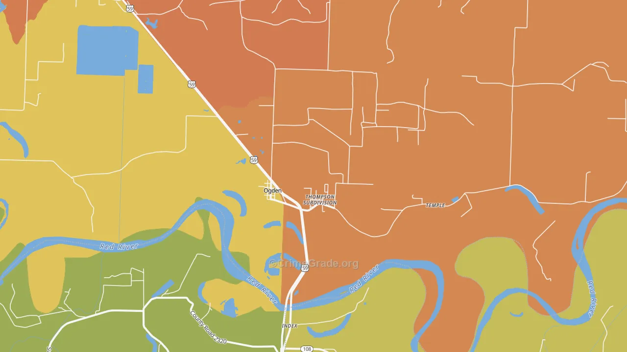 Ogden, AR Map of Assault Rates