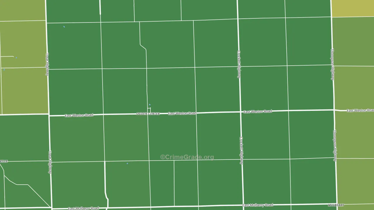 Ogden Center, MI Map of Assault Rates