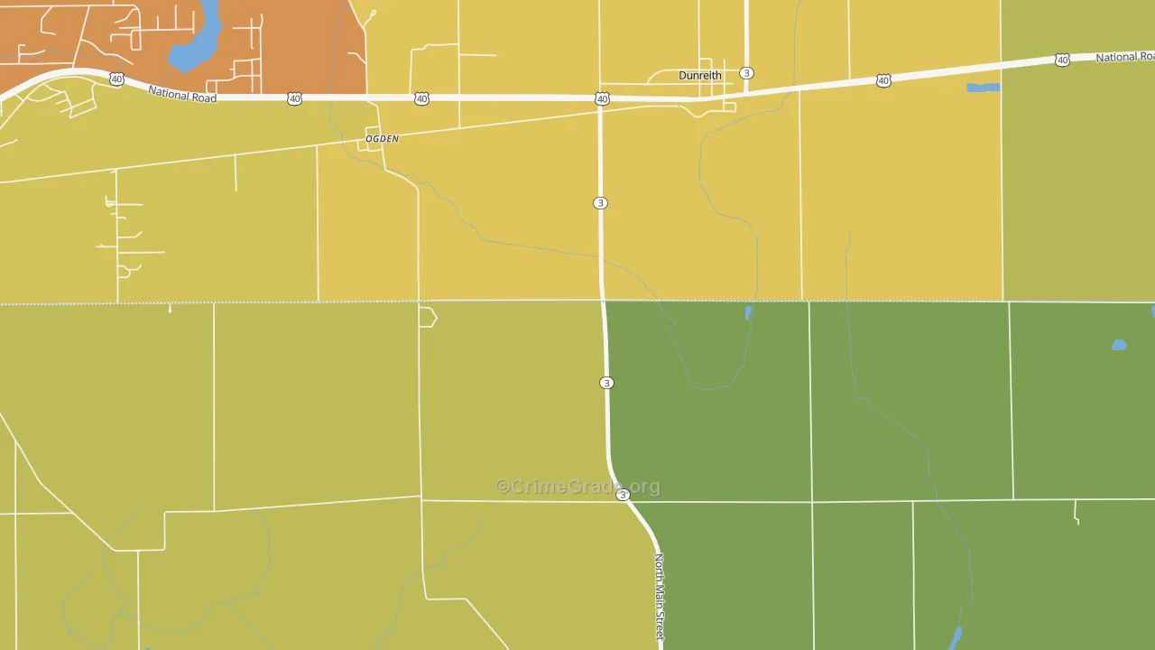 Ogden, IN Map of Assault Rates