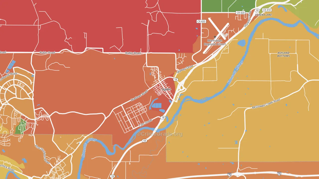 Ogden, KS Map of Assault Rates