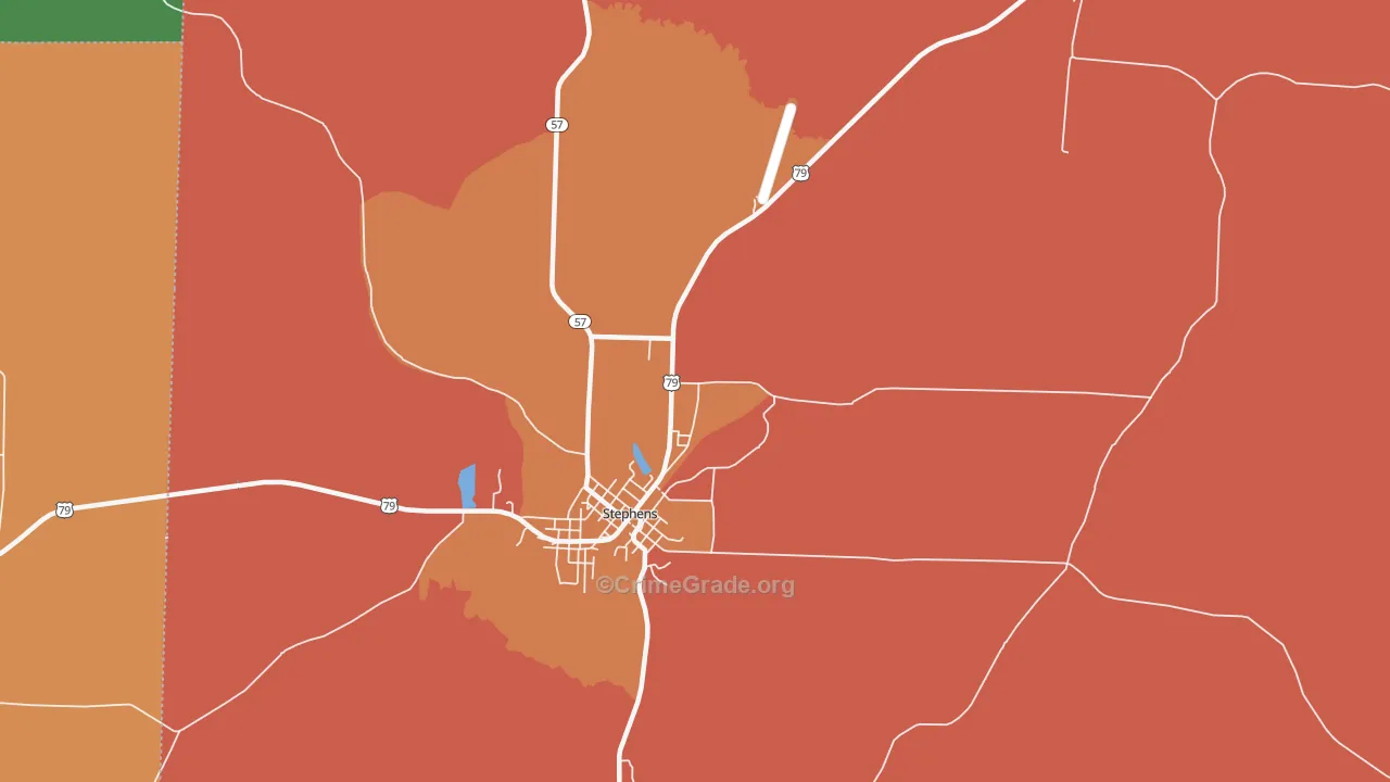 Ogemaw, AR Map of Assault Rates