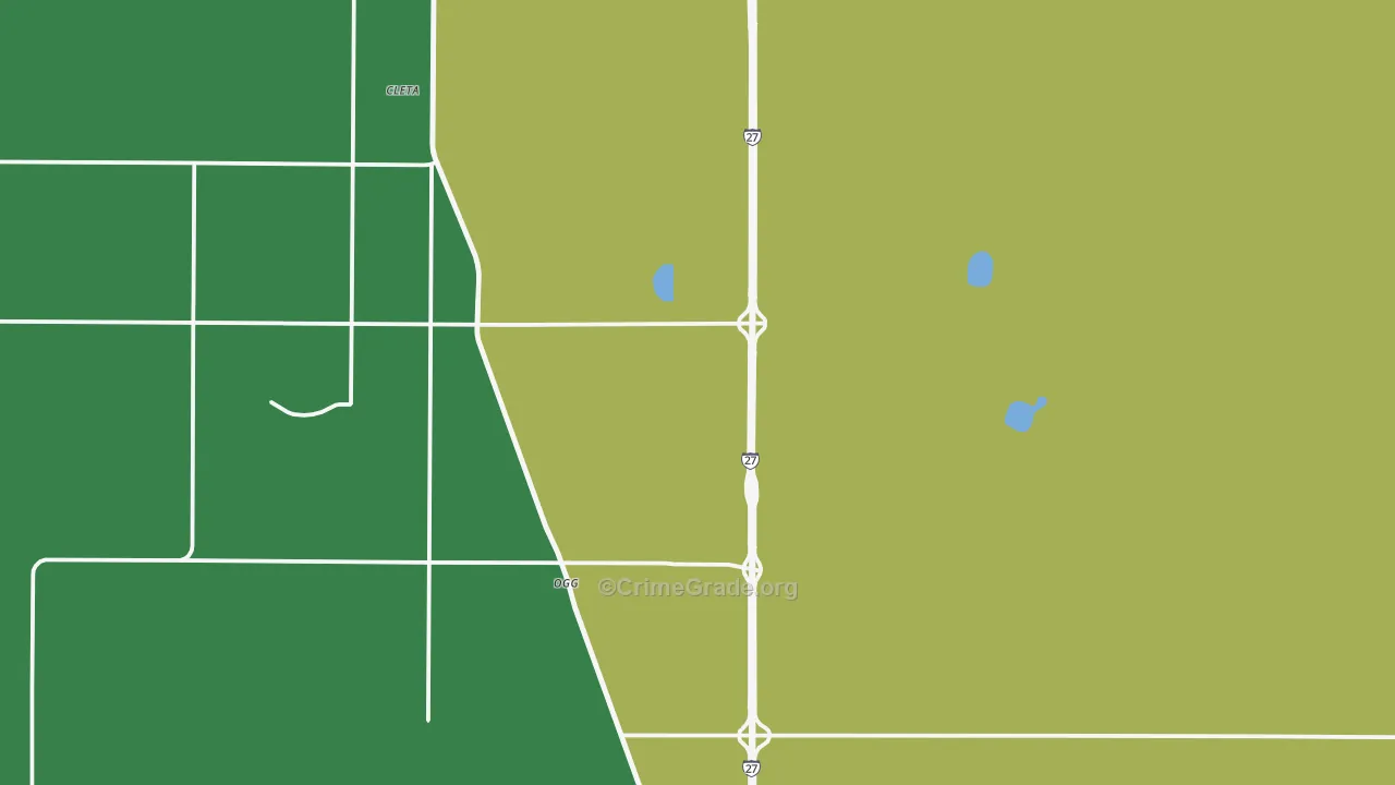 Ogg, TX Map of Assault Rates