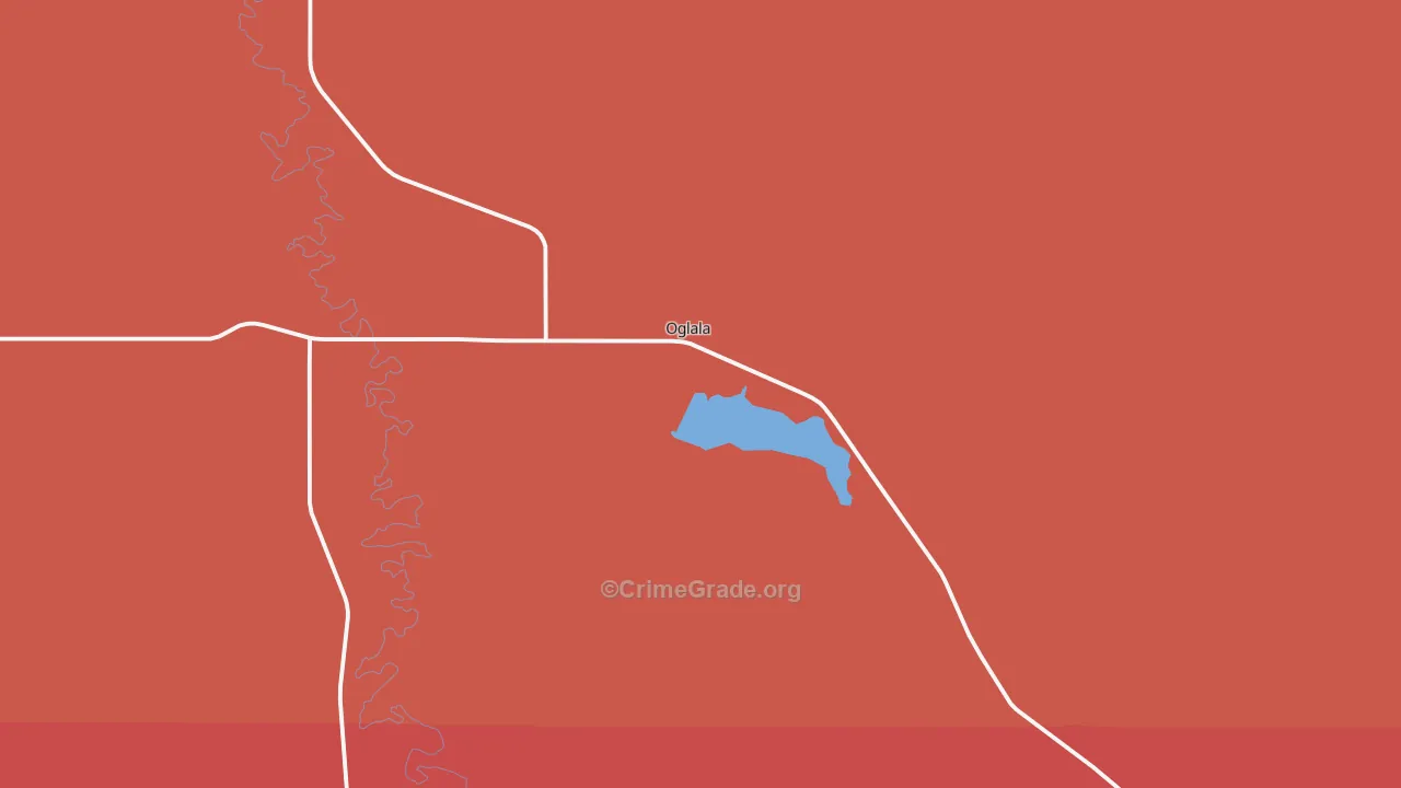 Oglala, SD Map of Assault Rates