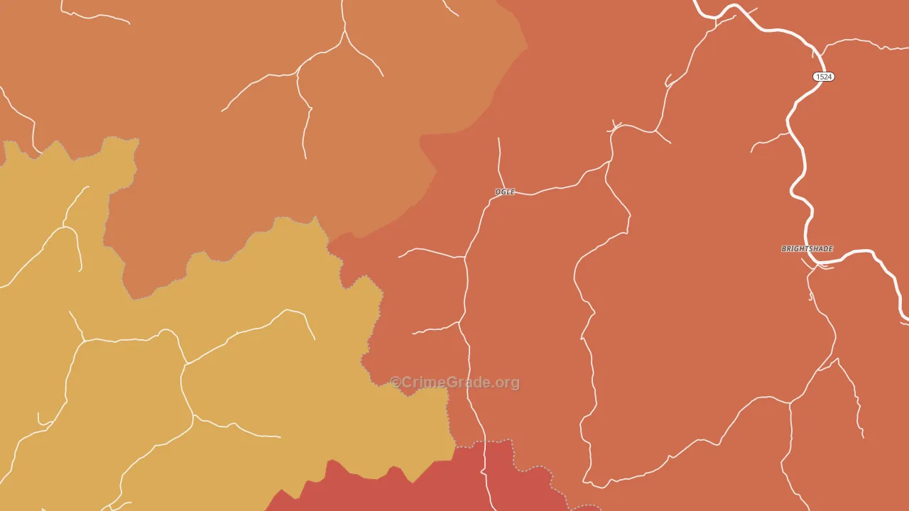 Ogle, KY Map of Assault Rates