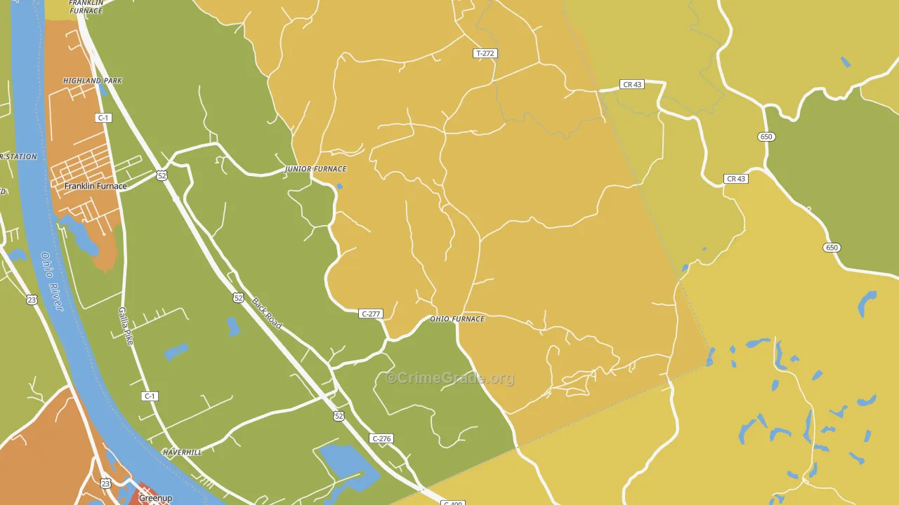 Ohio Furnace, OH Map of Assault Rates