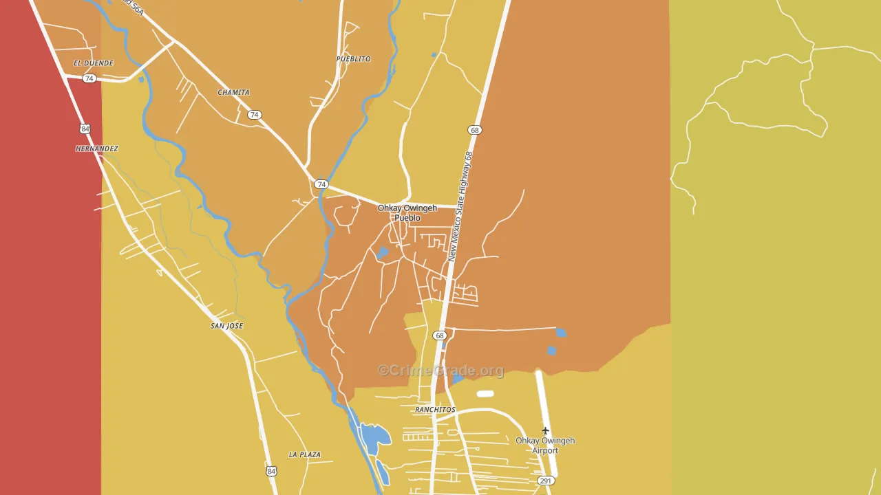 Ohkay Owingeh, NM Map of Assault Rates
