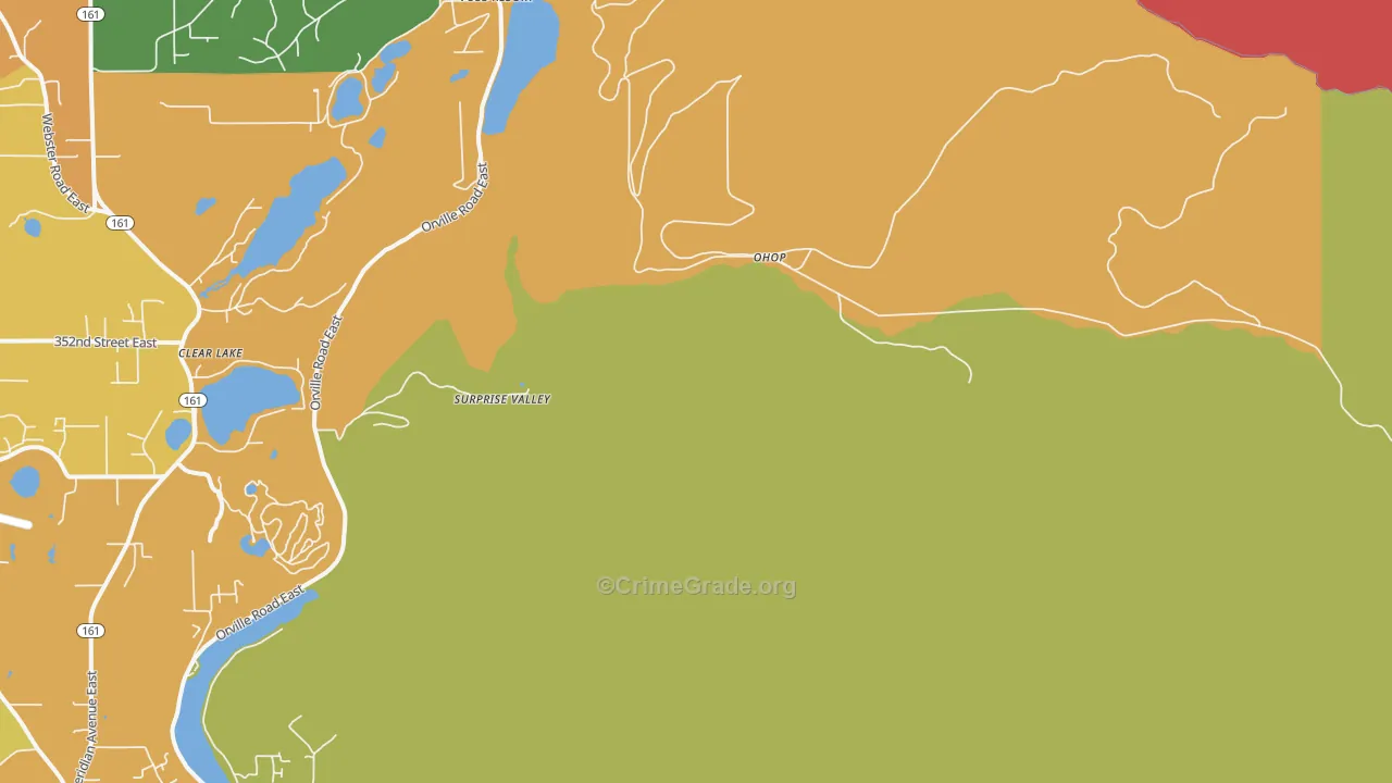 Ohop, WA Map of Assault Rates
