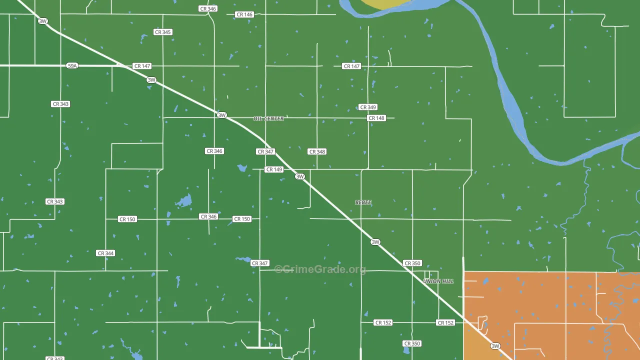 Oil Center, OK Map of Assault Rates