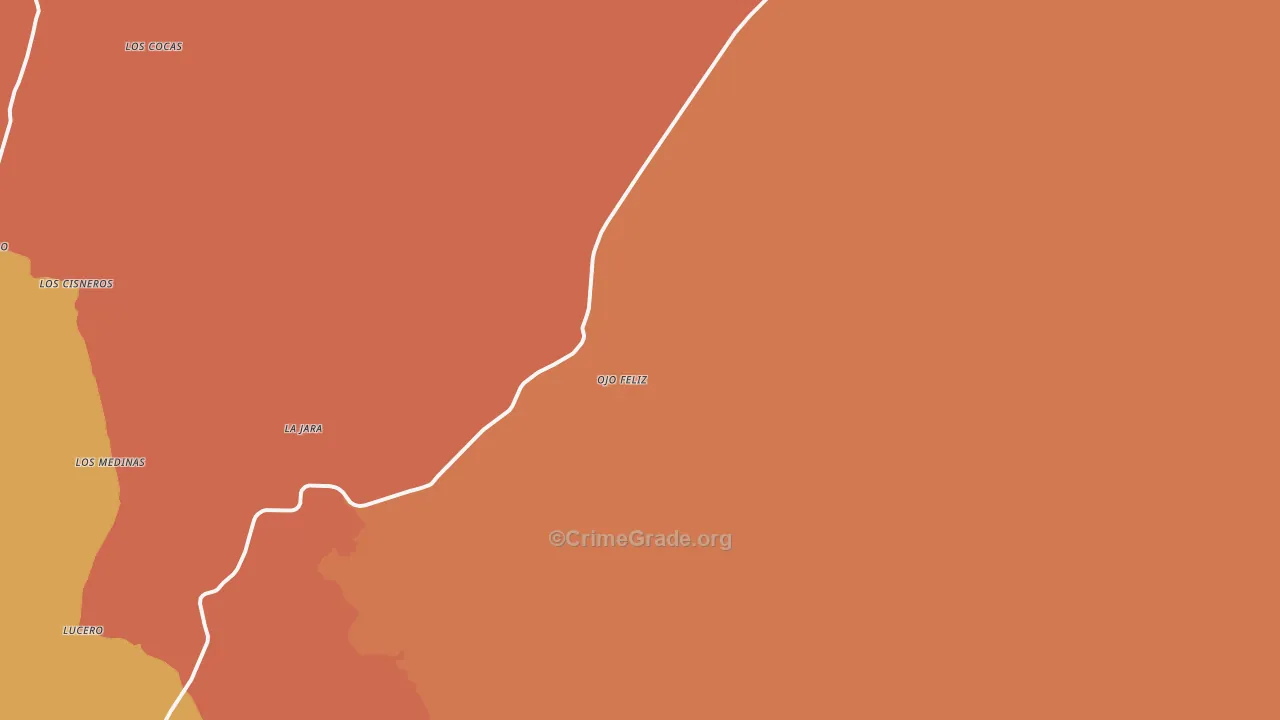 Ojo Feliz, NM Map of Assault Rates