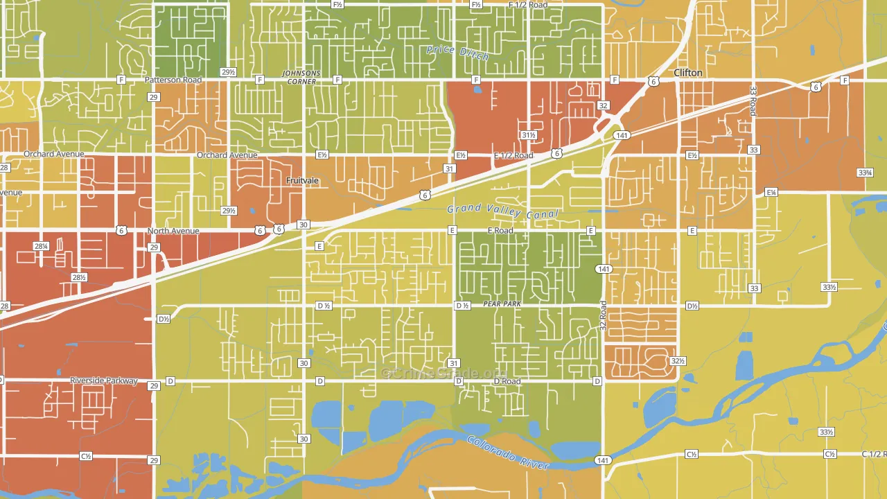 Ol Sun, Clifton, CO Map of Assault Rates