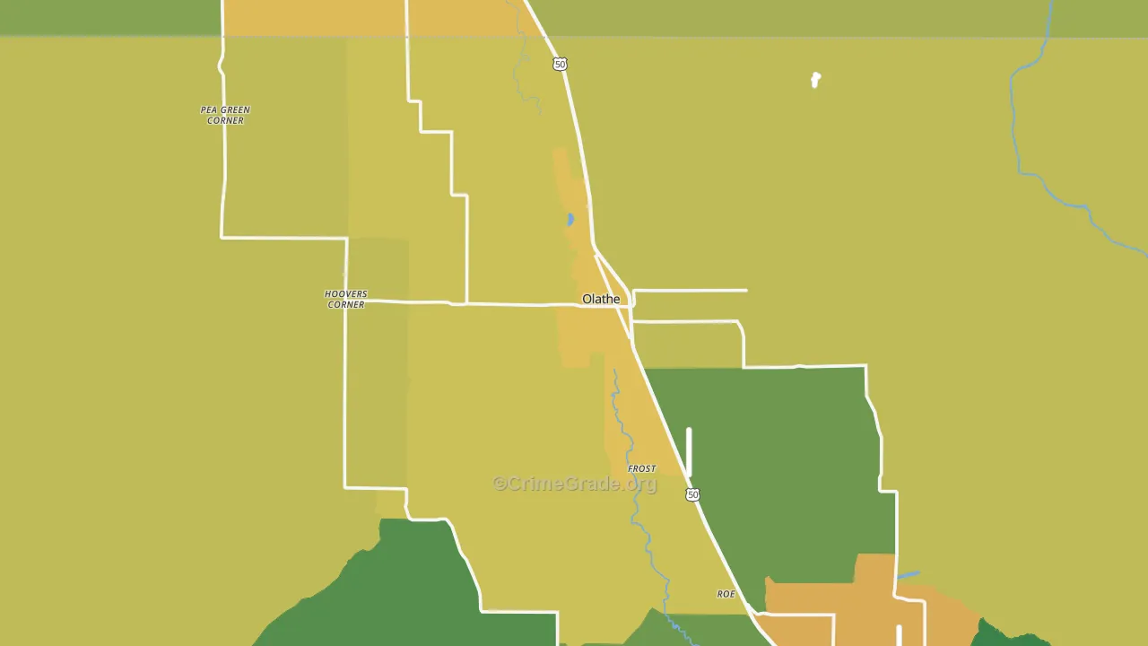 Olathe, CO Map of Assault Rates