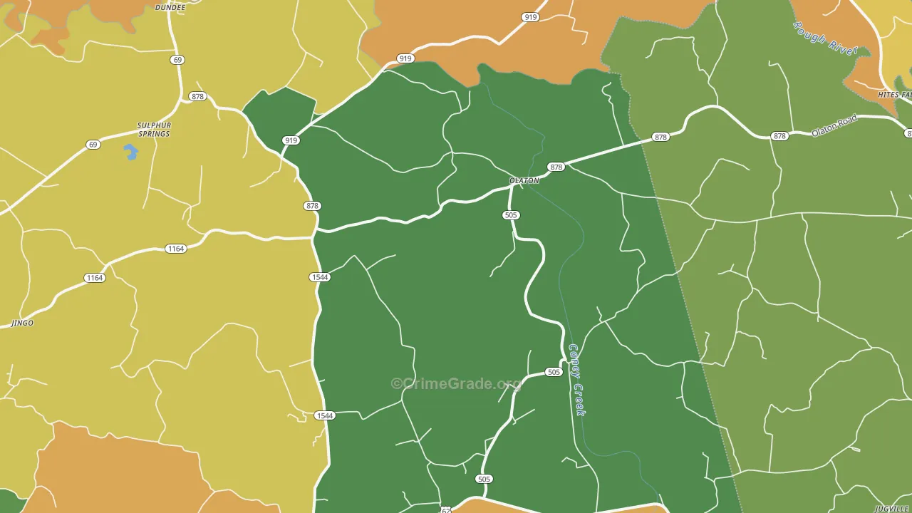 Olaton, KY Map of Assault Rates