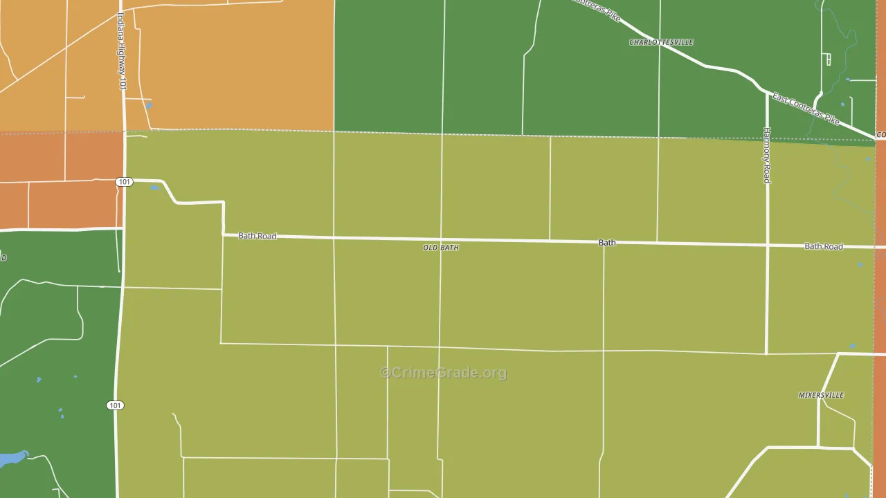 Old Bath, IN Map of Assault Rates
