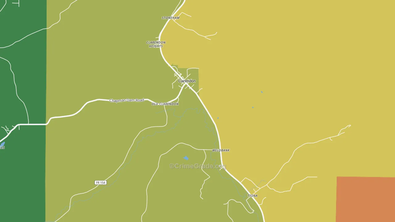 Old Clarendon, PA Map of Assault Rates
