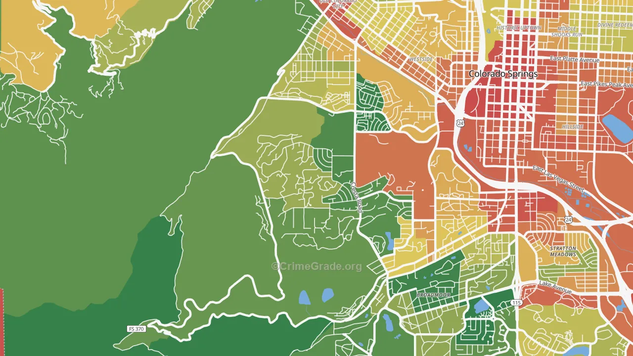 Old Colorado City, Colorado Springs, CO Map of Assault Rates