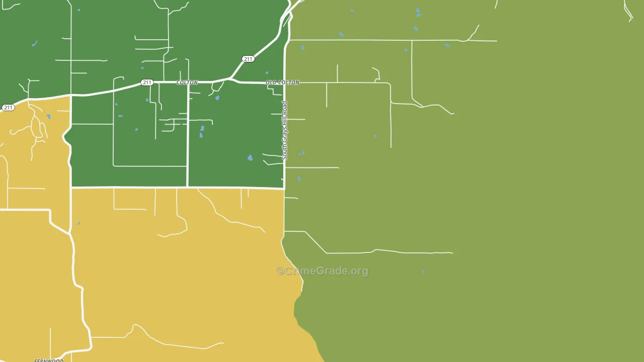 Old Colton, OR Map of Assault Rates