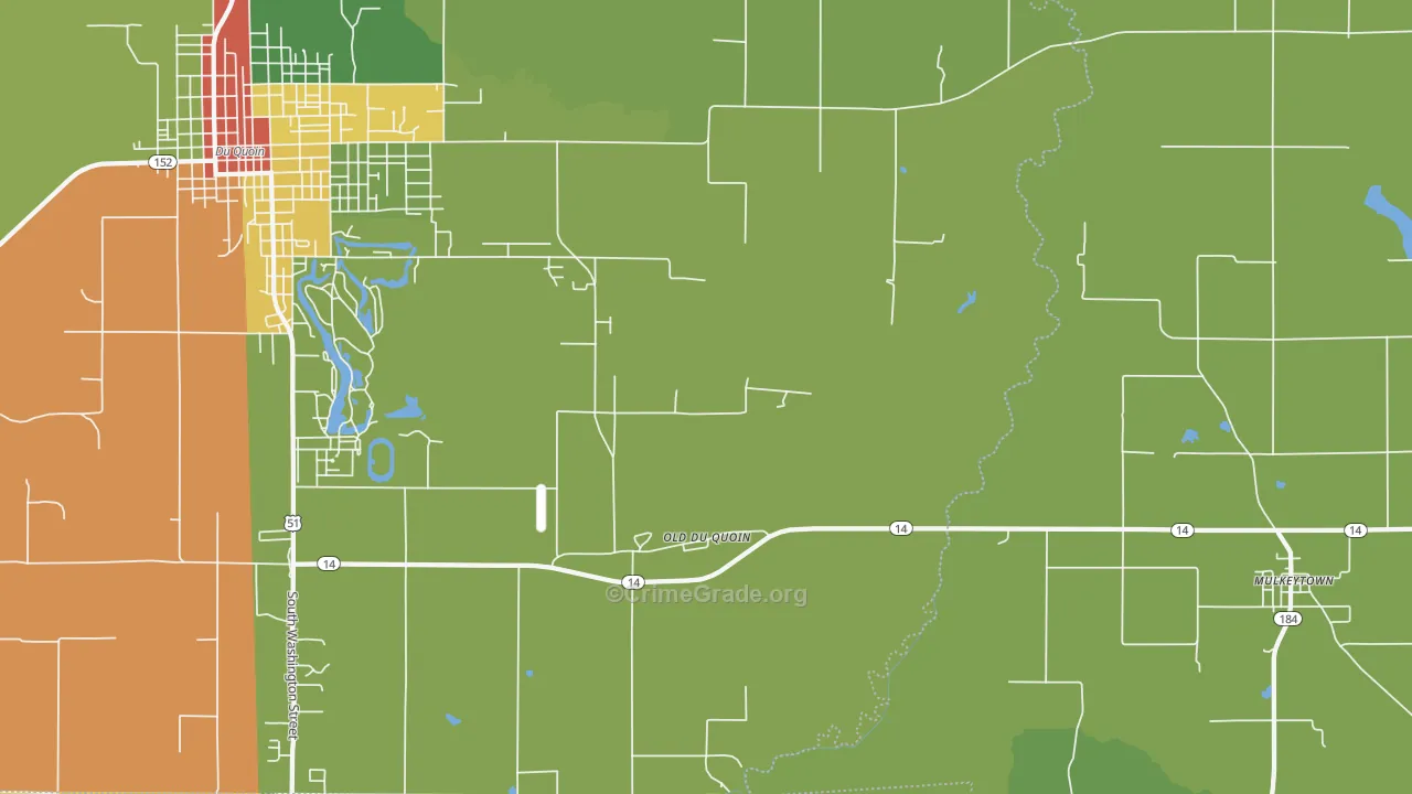 Old Du Quoin, IL Map of Assault Rates