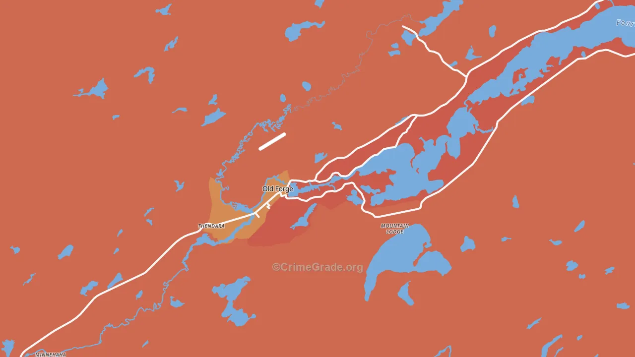 Old Forge, NY Map of Assault Rates