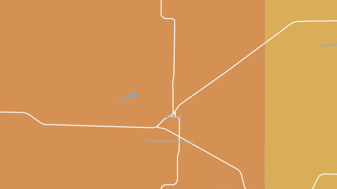 Old Glory, TX Map of Assault Rates