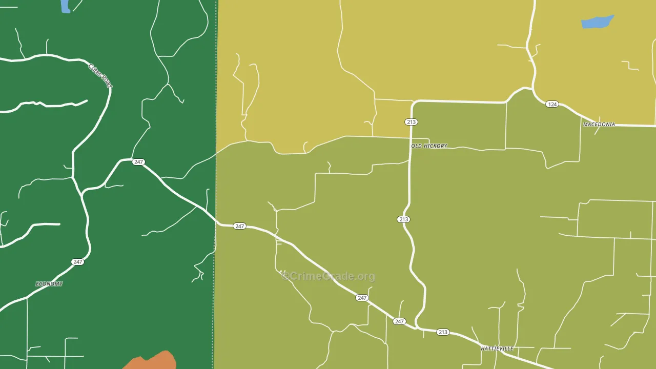 Old Hickory, AR Map of Assault Rates