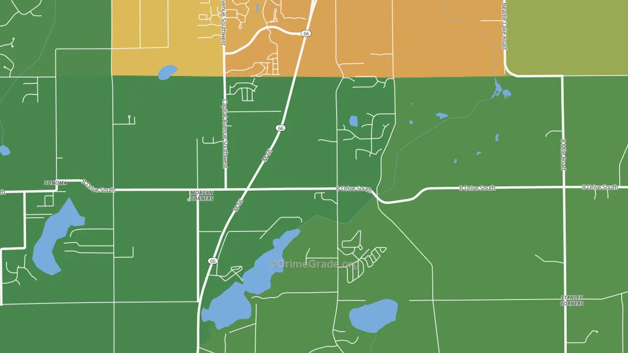 Old Mill Gardens, MI Map of Assault Rates