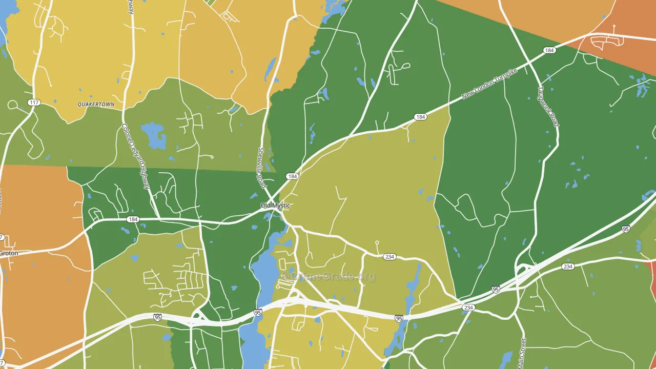 Old Mystic, CT Map of Assault Rates