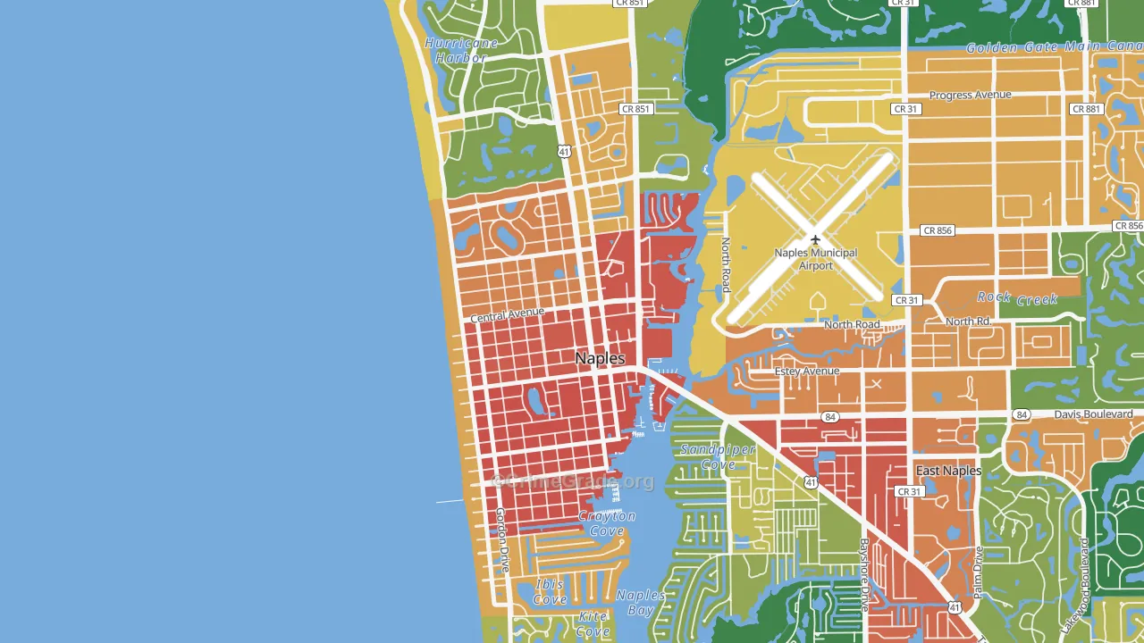 Old Naples, Naples, FL Map of Assault Rates