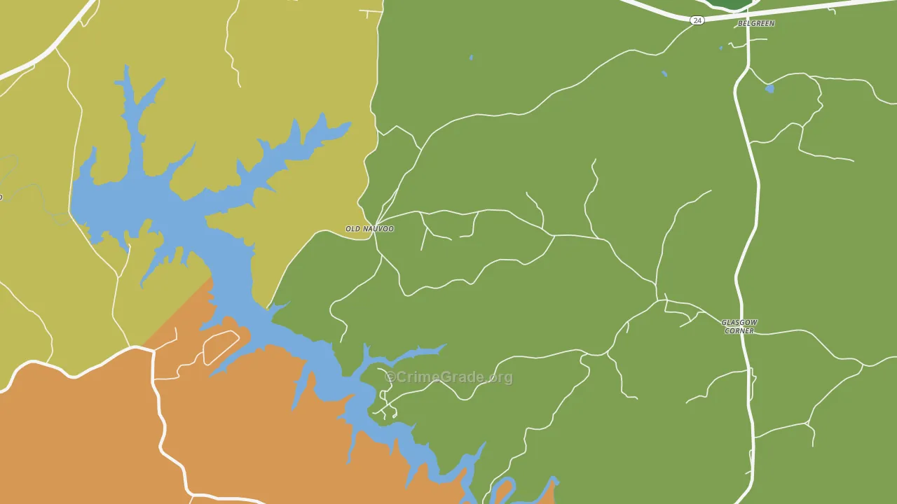 Old Nauvoo, AL Map of Assault Rates