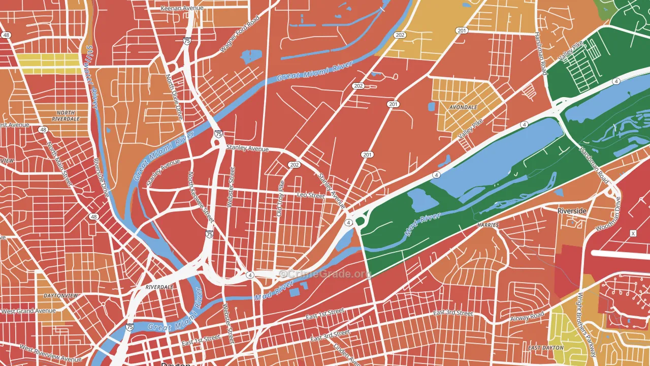 Old North Dayton, Dayton, OH Map of Assault Rates