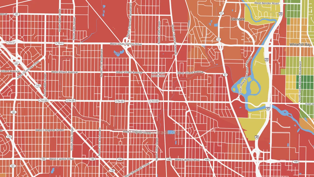 Old North Milwaukee, Milwaukee, WI Map of Assault Rates