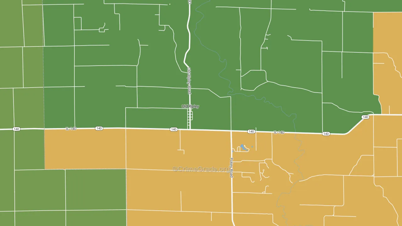 Old Ripley, IL Map of Assault Rates