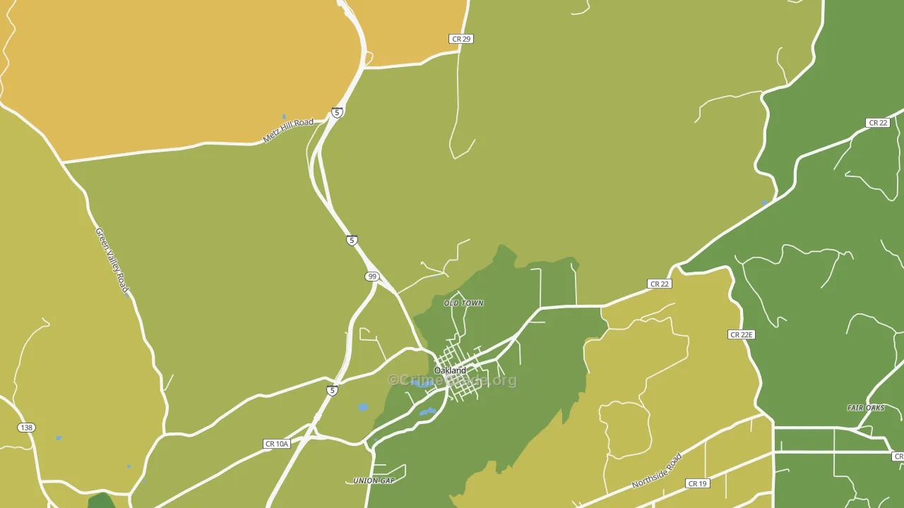Old Town, OR Map of Assault Rates