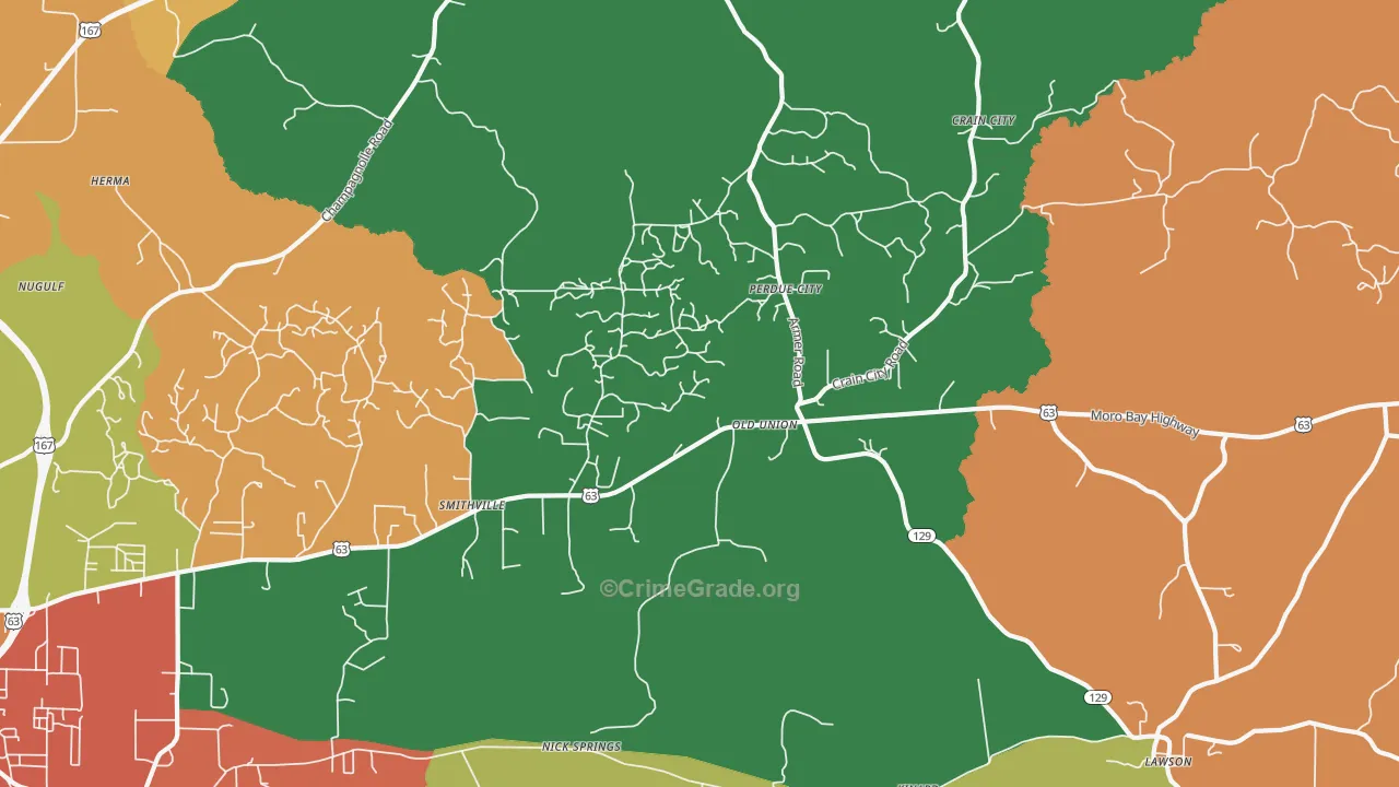 Old Union, AR Map of Assault Rates