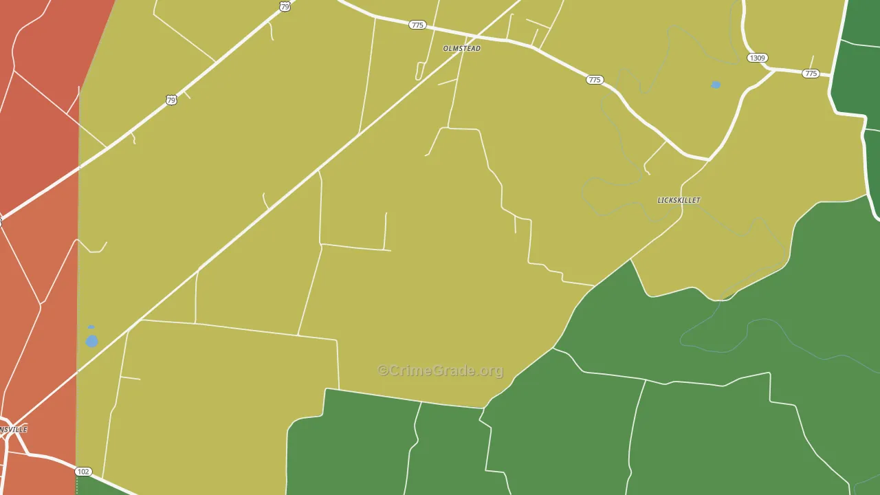 Old Volney, KY Map of Assault Rates