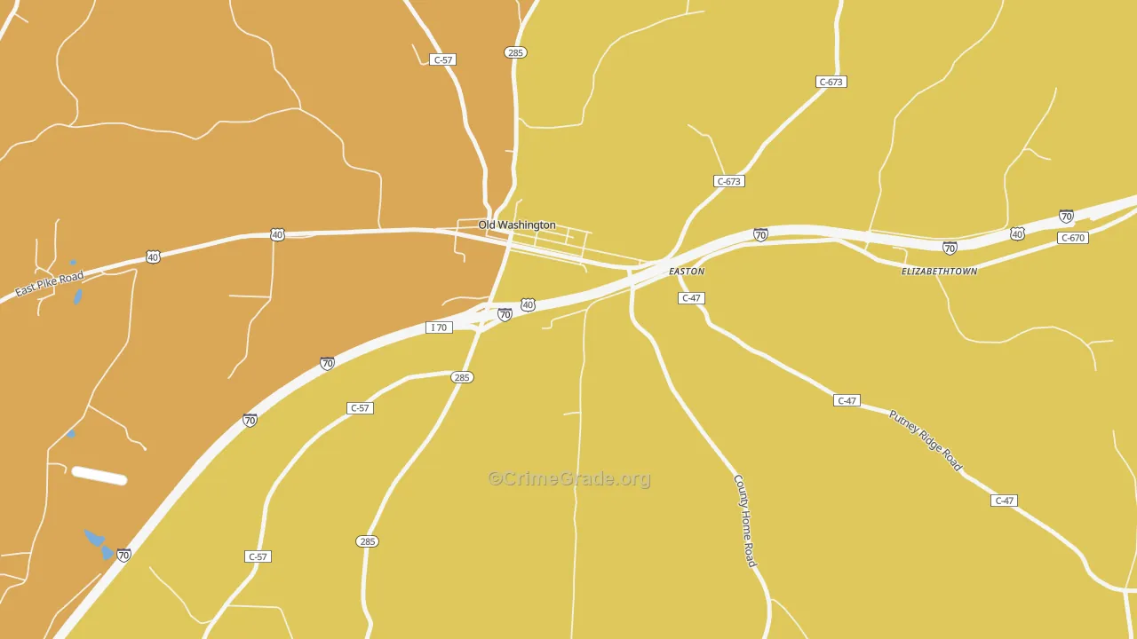 Old Washington, OH Map of Assault Rates