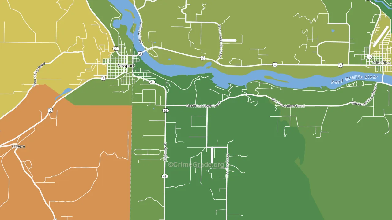 Oldtown, ID Map of Assault Rates