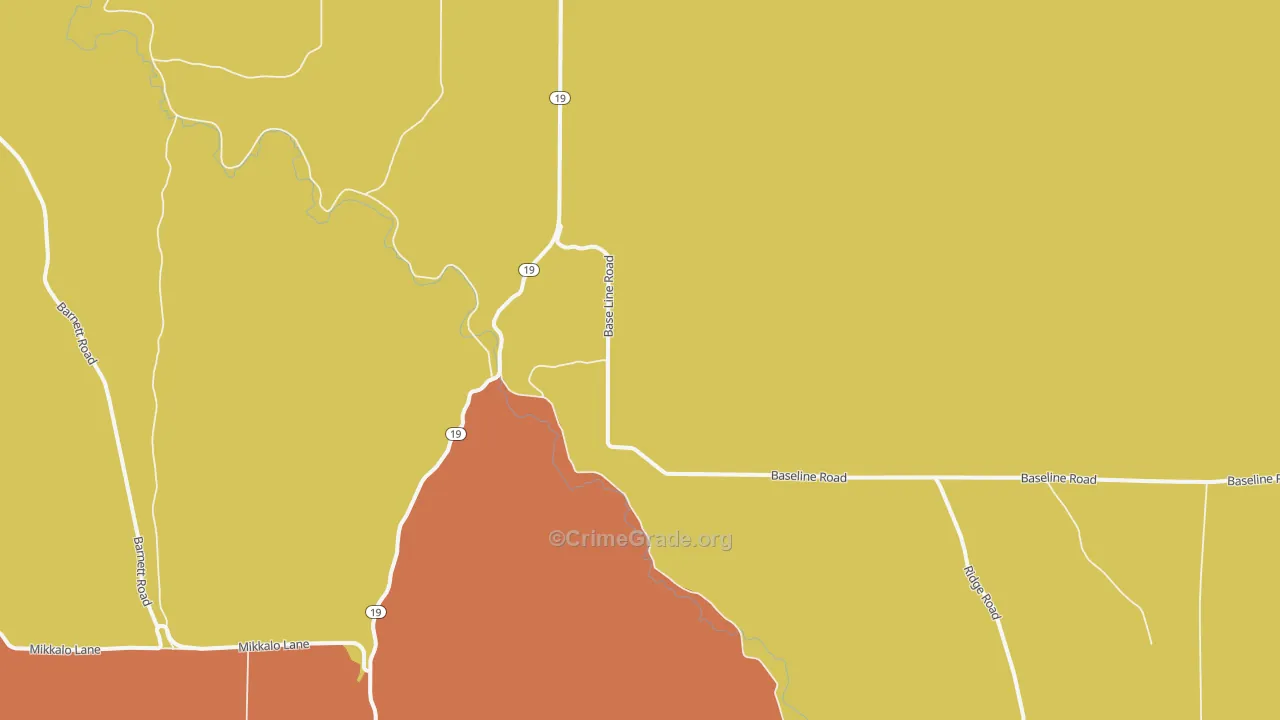 Olex, OR Map of Assault Rates