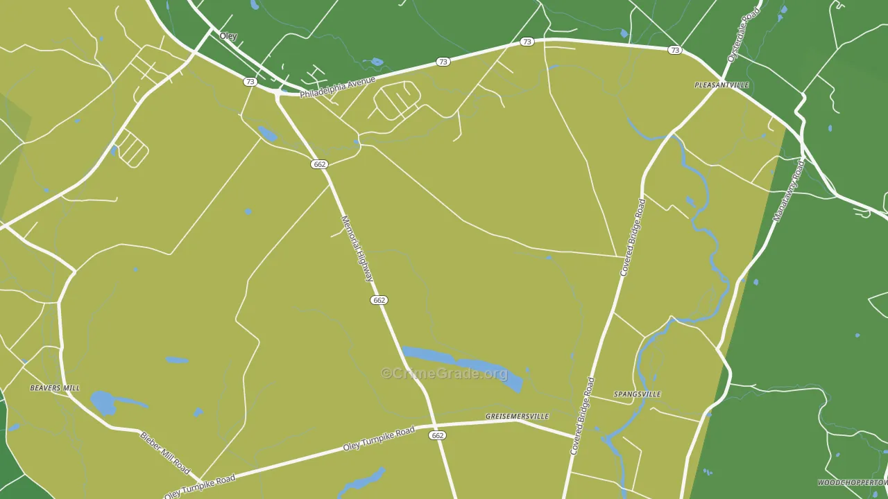 Oley Furnace, PA Map of Assault Rates