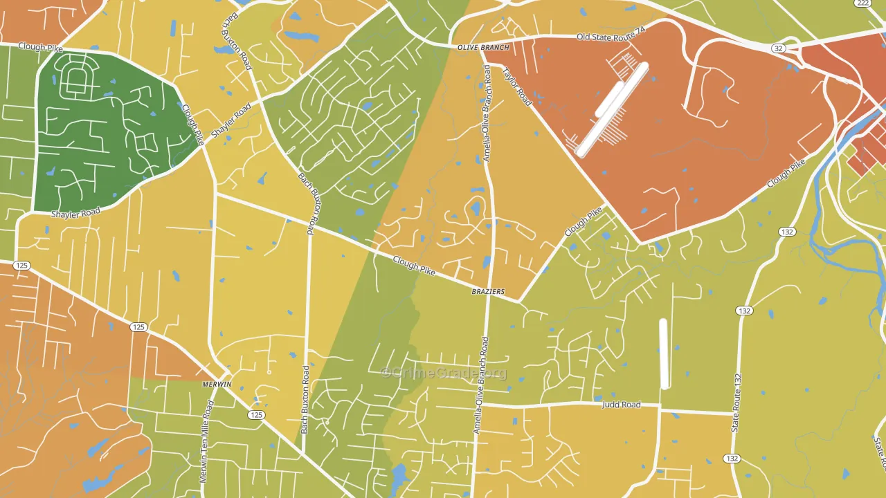Olive Branch, OH Map of Assault Rates