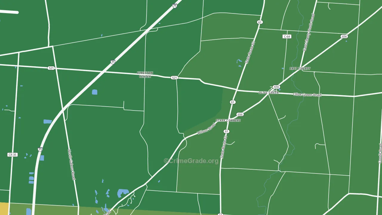 Olive Green, OH Map of Assault Rates