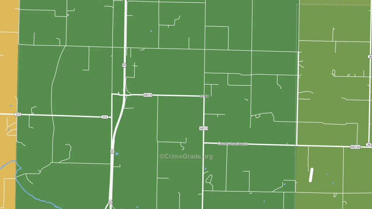 Olive, MO Map of Assault Rates
