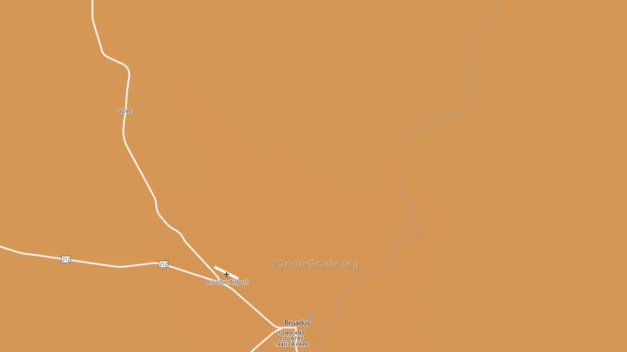 Olive, MT Map of Assault Rates