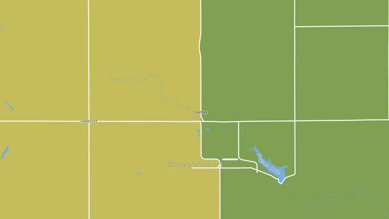 Oliver County, ND Map of Assault Rates