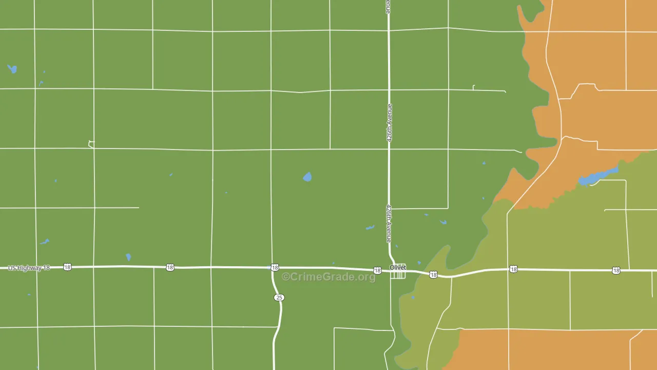 Olivet, SD Map of Assault Rates